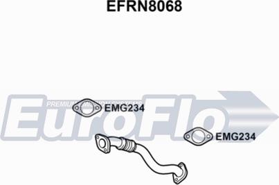 EuroFlo EFRN8068 - Труба вихлопного газу autocars.com.ua