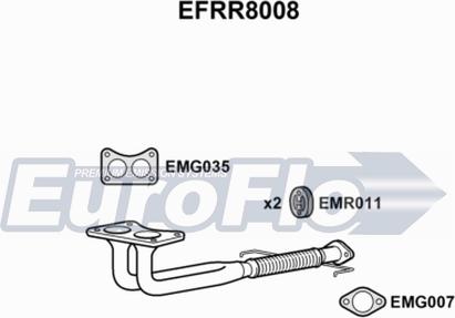 EuroFlo EFRR8008 - Труба вихлопного газу autocars.com.ua