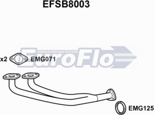 EuroFlo EFSB8003 - Труба вихлопного газу autocars.com.ua