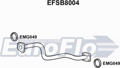 EuroFlo EFSB8004 - Труба вихлопного газу autocars.com.ua