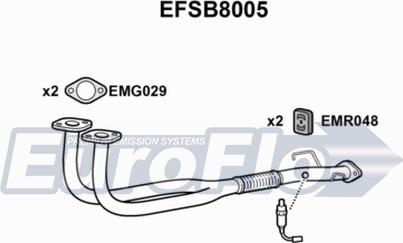 EuroFlo EFSB8005 - Труба вихлопного газу autocars.com.ua