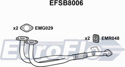 EuroFlo EFSB8006 - Труба вихлопного газу autocars.com.ua