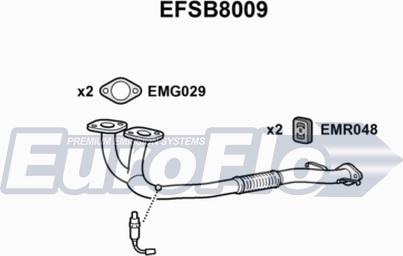 EuroFlo EFSB8009 - Труба вихлопного газу autocars.com.ua