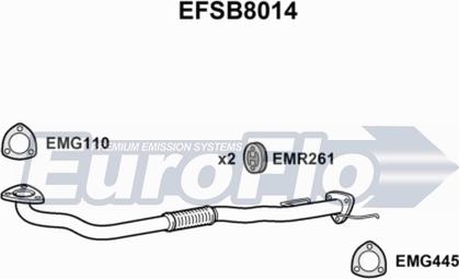 EuroFlo EFSB8014 - Труба вихлопного газу autocars.com.ua