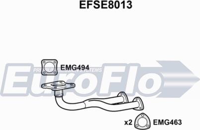 EuroFlo EFSE8013 - Труба вихлопного газу autocars.com.ua