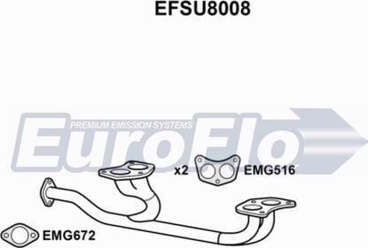 EuroFlo EFSU8008 - Труба вихлопного газу autocars.com.ua