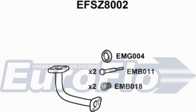 EuroFlo EFSZ8002 - Труба вихлопного газу autocars.com.ua