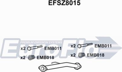 EuroFlo EFSZ8015 - Труба вихлопного газу autocars.com.ua