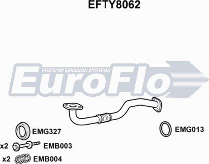 EuroFlo EFTY8062 - Труба вихлопного газу autocars.com.ua