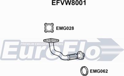 EuroFlo EFVW8001 - Труба вихлопного газу autocars.com.ua