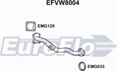 EuroFlo EFVW8004 - Труба вихлопного газу autocars.com.ua