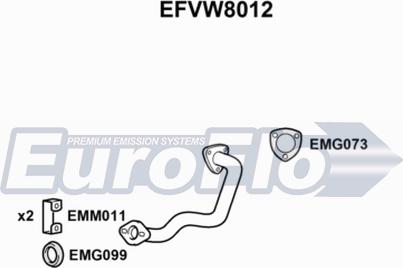 EuroFlo EFVW8012 - Труба вихлопного газу autocars.com.ua