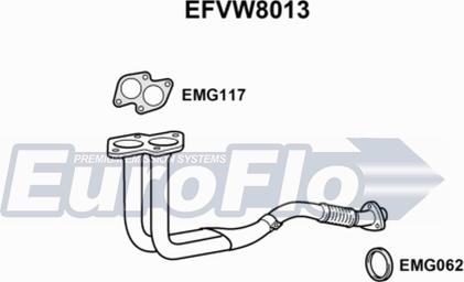 EuroFlo EFVW8013 - Труба вихлопного газу autocars.com.ua