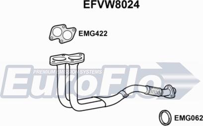 EuroFlo EFVW8024 - Труба вихлопного газу autocars.com.ua