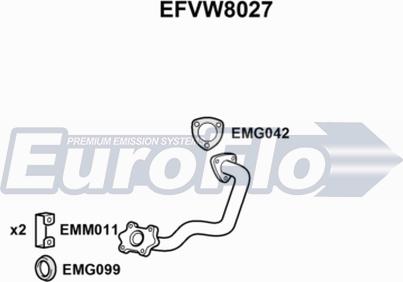 EuroFlo EFVW8027 - Труба вихлопного газу autocars.com.ua