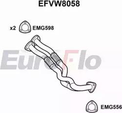 EuroFlo EFVW8058 - Труба вихлопного газу autocars.com.ua