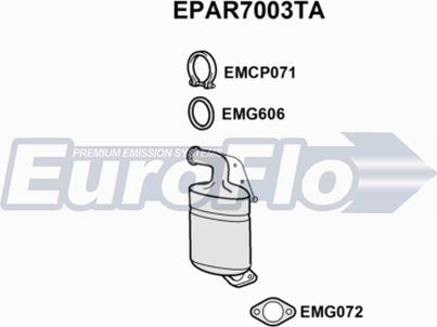 EuroFlo EPAR7003TA - сажі / частковий фільтр, система вихлопу ОГ autocars.com.ua