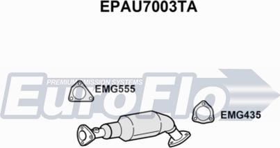 EuroFlo EPAU7003TA - Сажі / частковий фільтр, система вихлопу ОГ autocars.com.ua