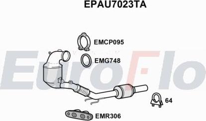 EuroFlo EPAU7023TA - сажі / частковий фільтр, система вихлопу ОГ autocars.com.ua