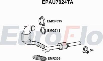 EuroFlo EPAU7024TA - сажі / частковий фільтр, система вихлопу ОГ autocars.com.ua