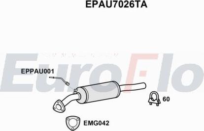 EuroFlo EPAU7026TA - сажі / частковий фільтр, система вихлопу ОГ autocars.com.ua