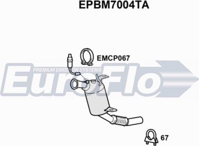 EuroFlo EPBM7004TA - сажі / частковий фільтр, система вихлопу ОГ autocars.com.ua