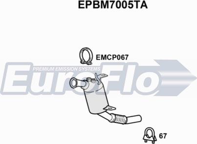 EuroFlo EPBM7005TA - сажі / частковий фільтр, система вихлопу ОГ autocars.com.ua