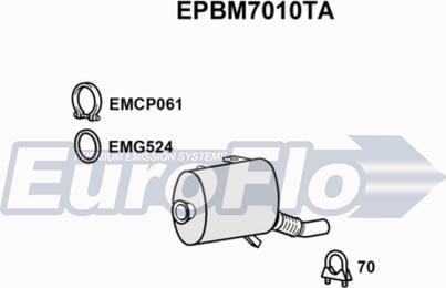 EuroFlo EPBM7010TA - Сажевый / частичный фильтр, система выхлопа ОГ autodnr.net