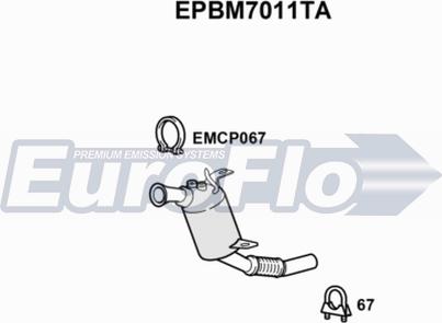 EuroFlo EPBM7011TA - сажі / частковий фільтр, система вихлопу ОГ autocars.com.ua
