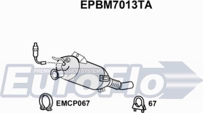 EuroFlo EPBM7013TA - Сажі / частковий фільтр, система вихлопу ОГ autocars.com.ua