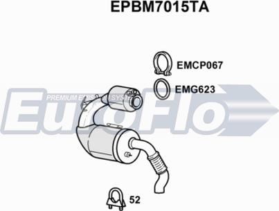 EuroFlo EPBM7015TA - сажі / частковий фільтр, система вихлопу ОГ autocars.com.ua