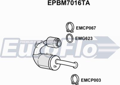EuroFlo EPBM7016TA - сажі / частковий фільтр, система вихлопу ОГ autocars.com.ua