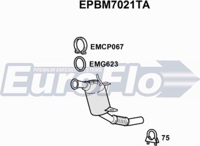 EuroFlo EPBM7021TA - сажі / частковий фільтр, система вихлопу ОГ autocars.com.ua