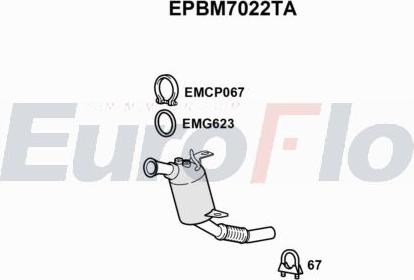 EuroFlo EPBM7022TA - сажі / частковий фільтр, система вихлопу ОГ autocars.com.ua