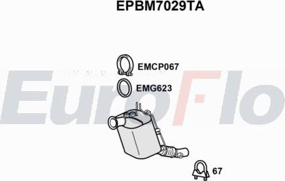 EuroFlo EPBM7029TA - сажі / частковий фільтр, система вихлопу ОГ autocars.com.ua