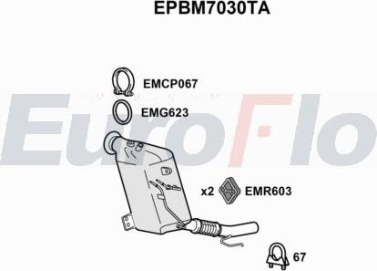 EuroFlo EPBM7030TA - сажі / частковий фільтр, система вихлопу ОГ autocars.com.ua