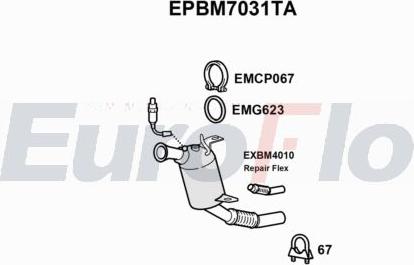 EuroFlo EPBM7031TA - Сажевый / частичный фильтр, система выхлопа ОГ autodnr.net