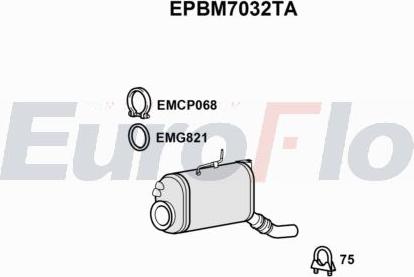 EuroFlo EPBM7032TA - сажі / частковий фільтр, система вихлопу ОГ autocars.com.ua