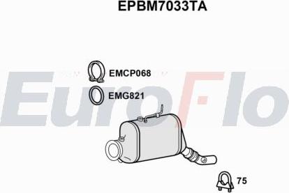 EuroFlo EPBM7033TA - сажі / частковий фільтр, система вихлопу ОГ autocars.com.ua