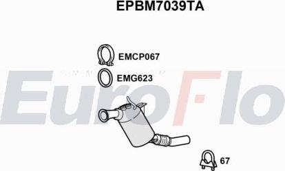 EuroFlo EPBM7039TA - Сажевый / частичный фильтр, система выхлопа ОГ autodnr.net