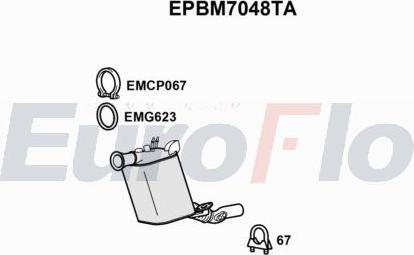 EuroFlo EPBM7048TA - сажі / частковий фільтр, система вихлопу ОГ autocars.com.ua