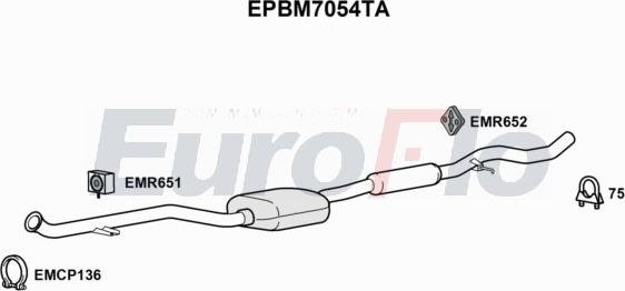 EuroFlo EPBM7054TA - сажі / частковий фільтр, система вихлопу ОГ autocars.com.ua