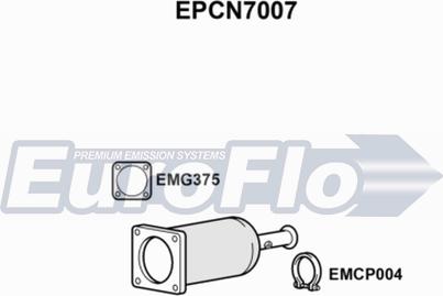 EuroFlo EPCN7007 - сажі / частковий фільтр, система вихлопу ОГ autocars.com.ua