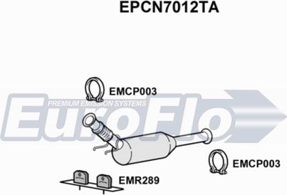 EuroFlo EPCN7012TA - сажі / частковий фільтр, система вихлопу ОГ autocars.com.ua