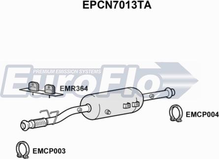 EuroFlo EPCN7013TA - сажі / частковий фільтр, система вихлопу ОГ autocars.com.ua