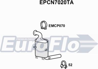 EuroFlo EPCN7020TA - Сажевый / частичный фильтр, система выхлопа ОГ autodnr.net