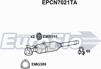 EuroFlo EPCN7021TA - сажі / частковий фільтр, система вихлопу ОГ autocars.com.ua