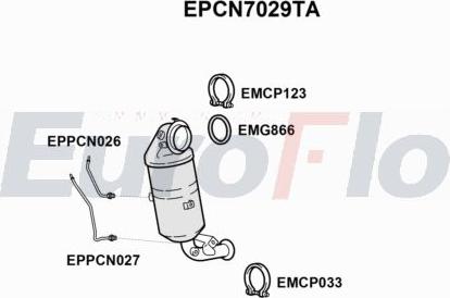 EuroFlo EPCN7029TA - сажі / частковий фільтр, система вихлопу ОГ autocars.com.ua