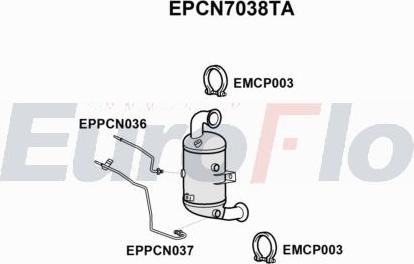 EuroFlo EPCN7038TA - сажі / частковий фільтр, система вихлопу ОГ autocars.com.ua