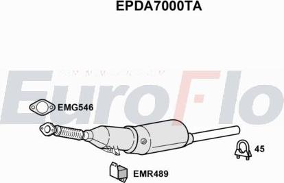 EuroFlo EPDA7000TA - сажі / частковий фільтр, система вихлопу ОГ autocars.com.ua